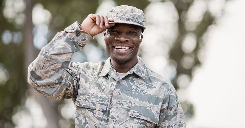 Smiling soldier